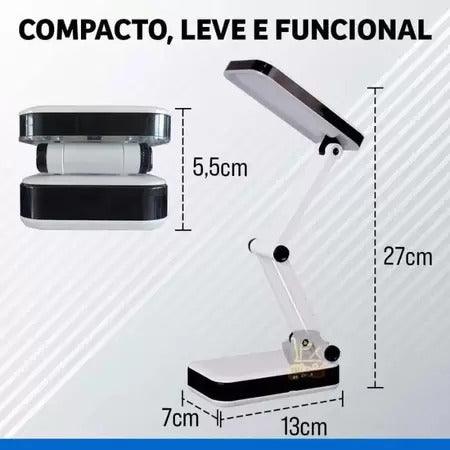 LUMINARIA ABAJUR DE MESA ARTICULAVEL 24LED