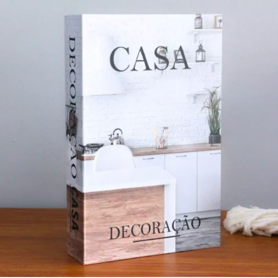 Kit Livros & Caixa decorativa Porta objeto